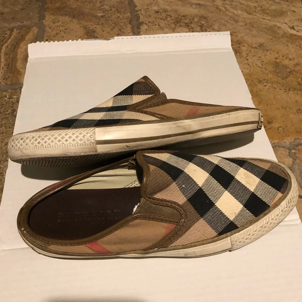 BURBERRY Nova Check Plaid Slip On Sneaker 38 - Picture 3 of 6